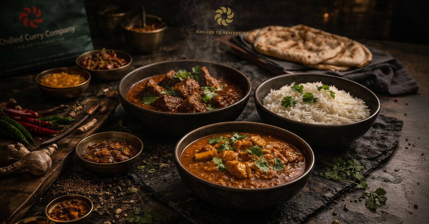 Chilled Curry Company — chef-cooked curries with rice and naan